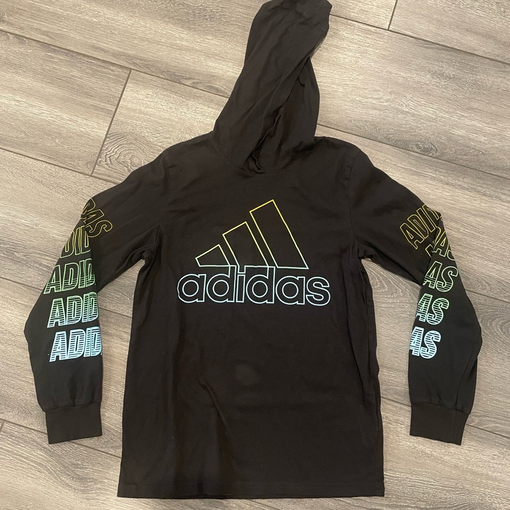 Adidas Boys Long Sleeve T-Shirt with Hoodie